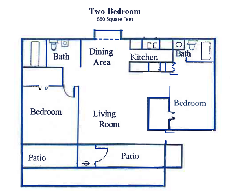 Broadway Proper - Two Bedroom Floor Plan