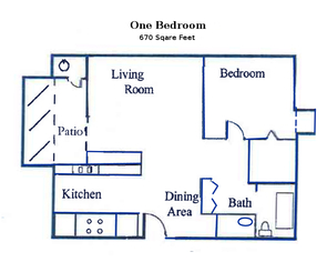 Boadway Proper - One Bedroom Floor Plan